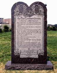 The Ten Commandments monument